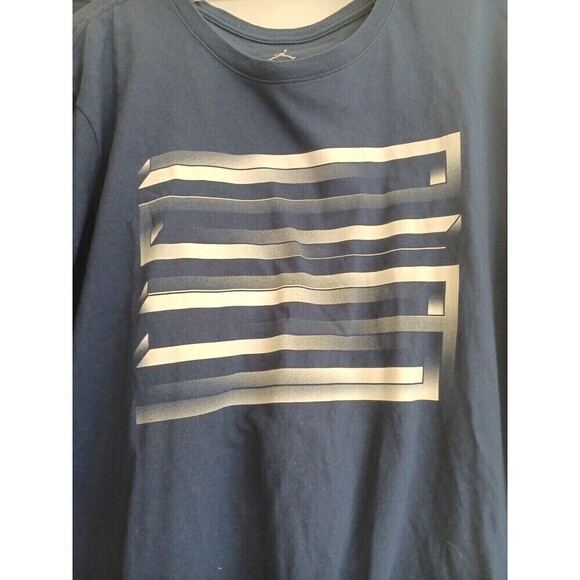 Nike Air Jordan set/2 Tshirts mens XL navy short sl. logo casual active athletic - Picture 4 of 9
